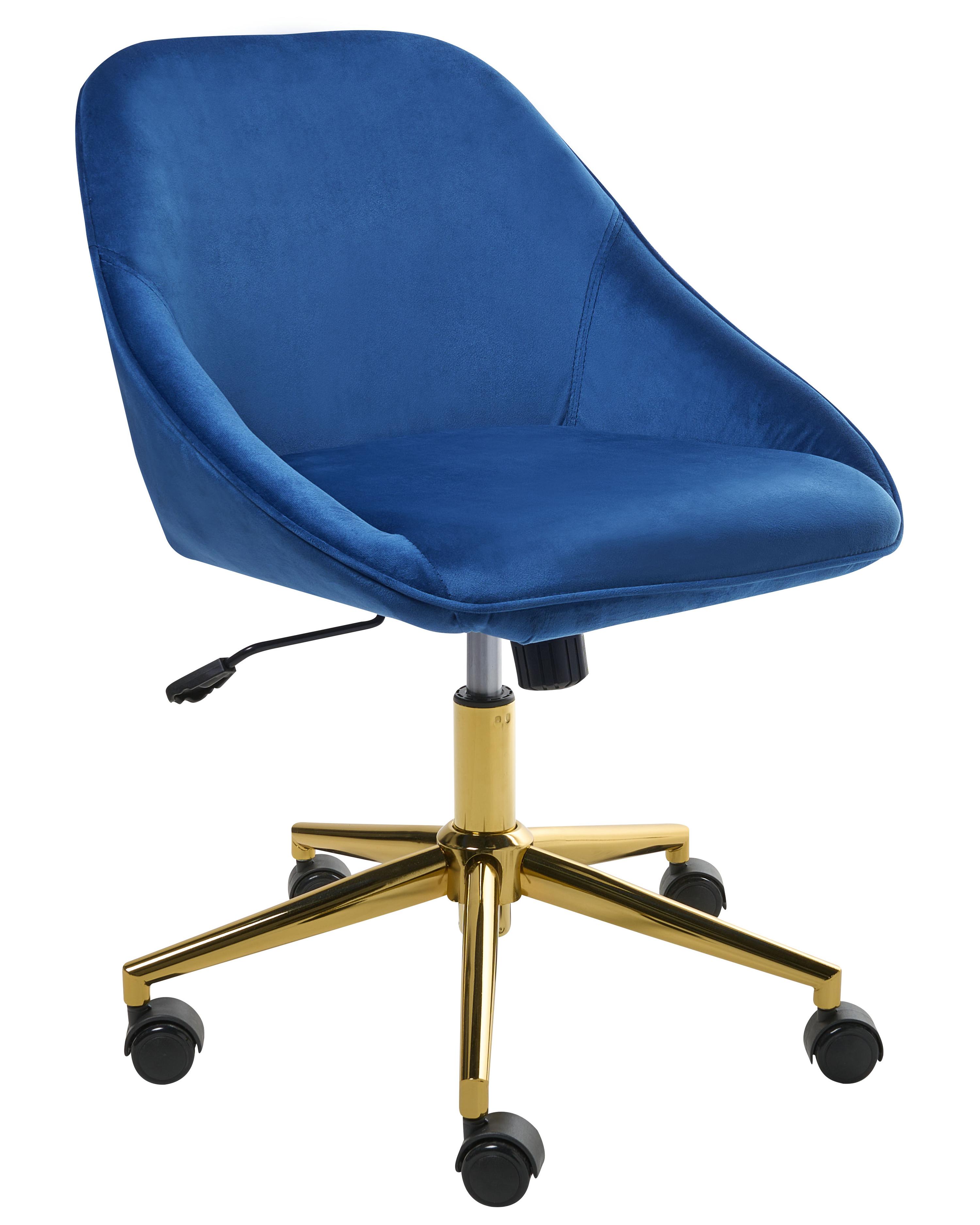 Bureaustoel BARDSDALE Fluweel Marineblauw