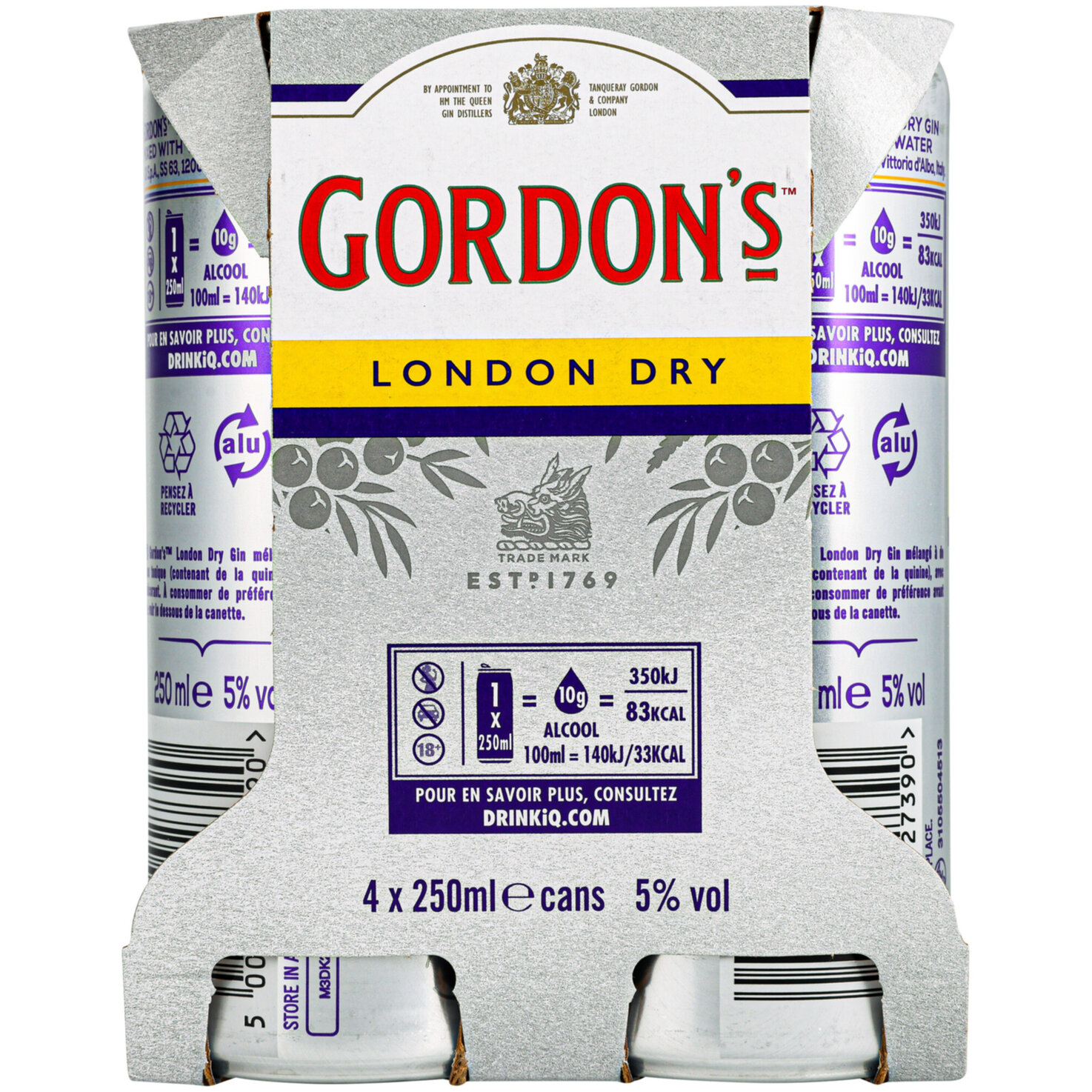 Gordon's & Tonic 4x25cl -100cl