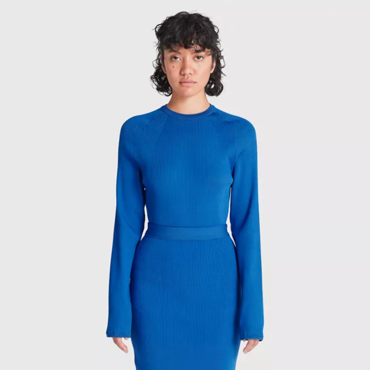 Couche de base en tricot Future73 Timberland x Suzanne Oude Hengel pour femme en bleu