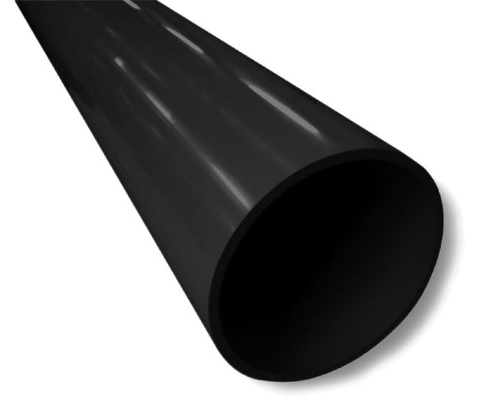 NEDLØPSRØR RIAS SVART PVC 75MM 2M