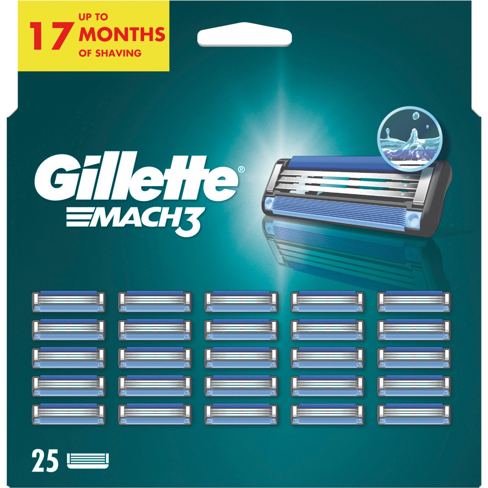 Gillette Rasierklinge Mach 3, 25 Stück