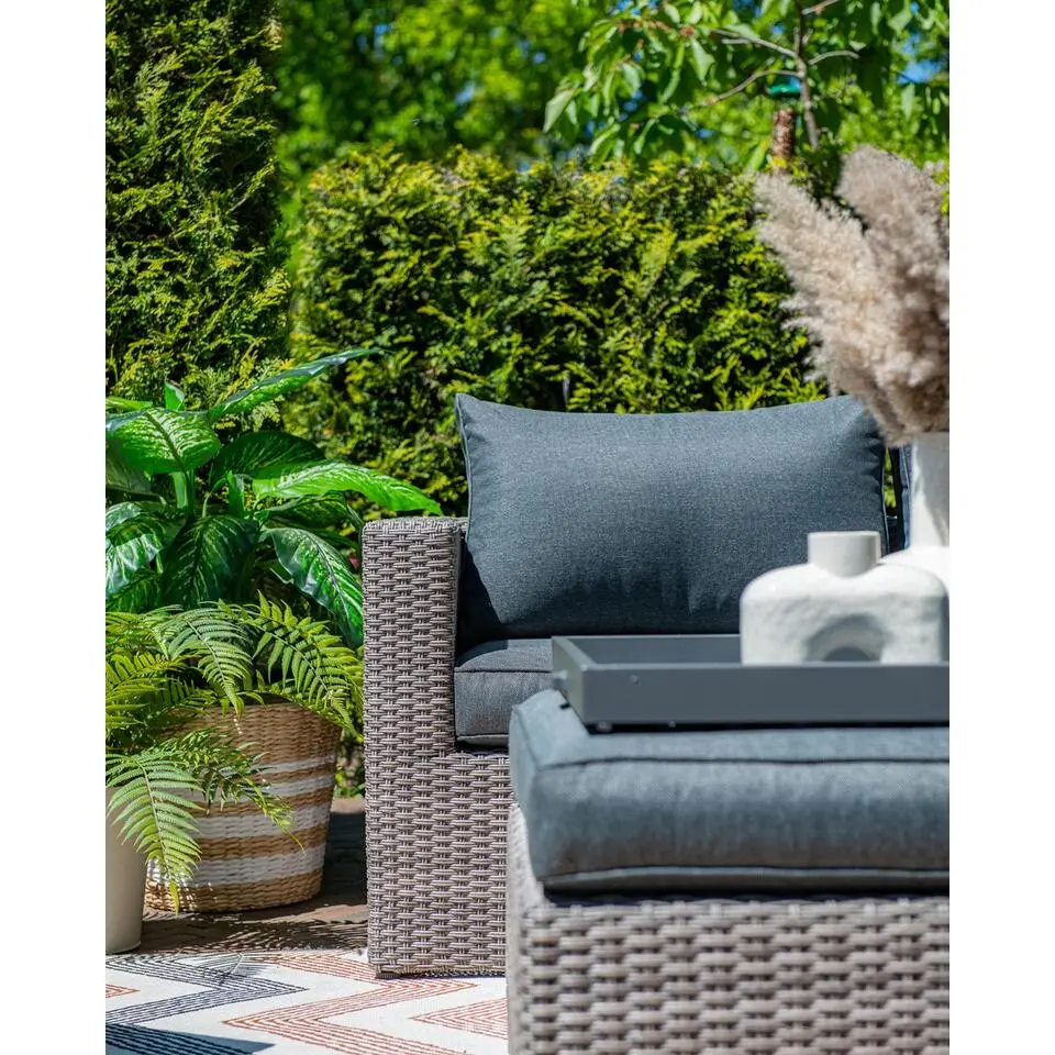 Orangebird lounge fauteuil - organic grey - reflex black
