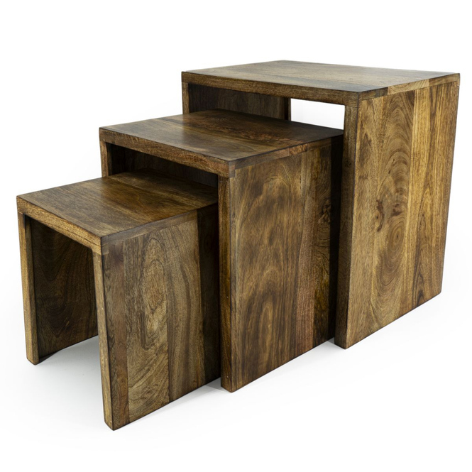 Hocker - aus Mangoholz - Größe XL - ca. 45 x 30 x 45 cm - 1 Stück