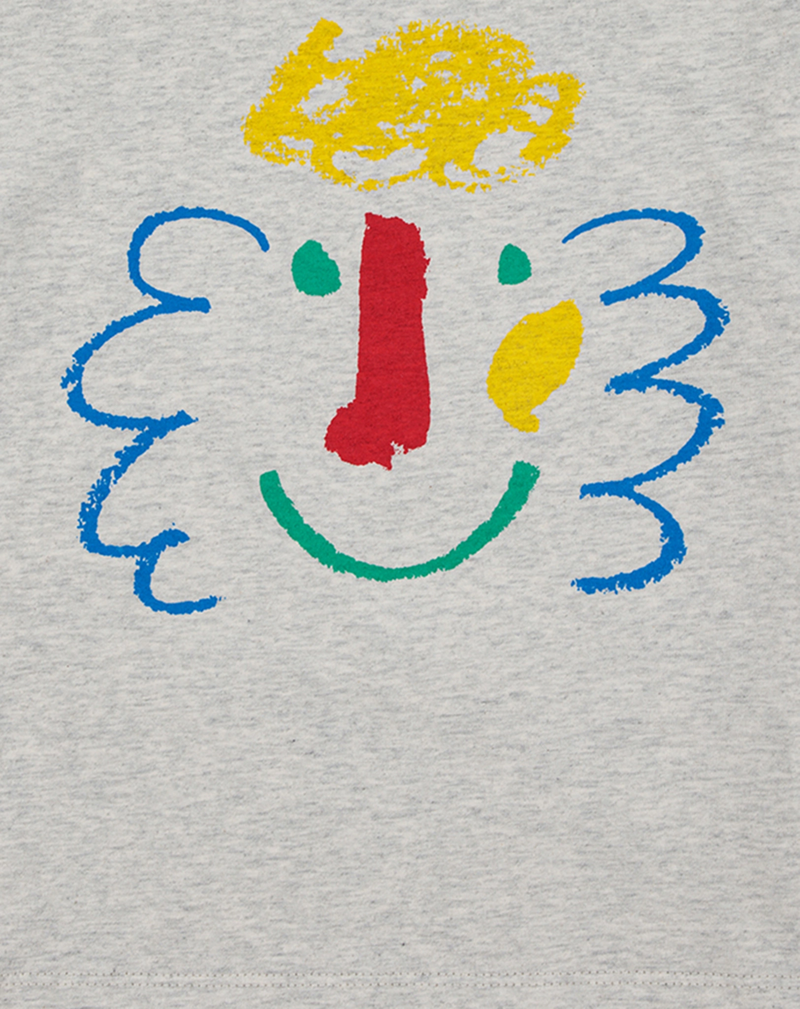 T-Shirt HAPPY MASK in light heather grey