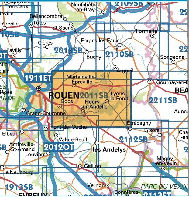 IGN - 2011 SB FLEURY SUR ANDELLE 1 25 000