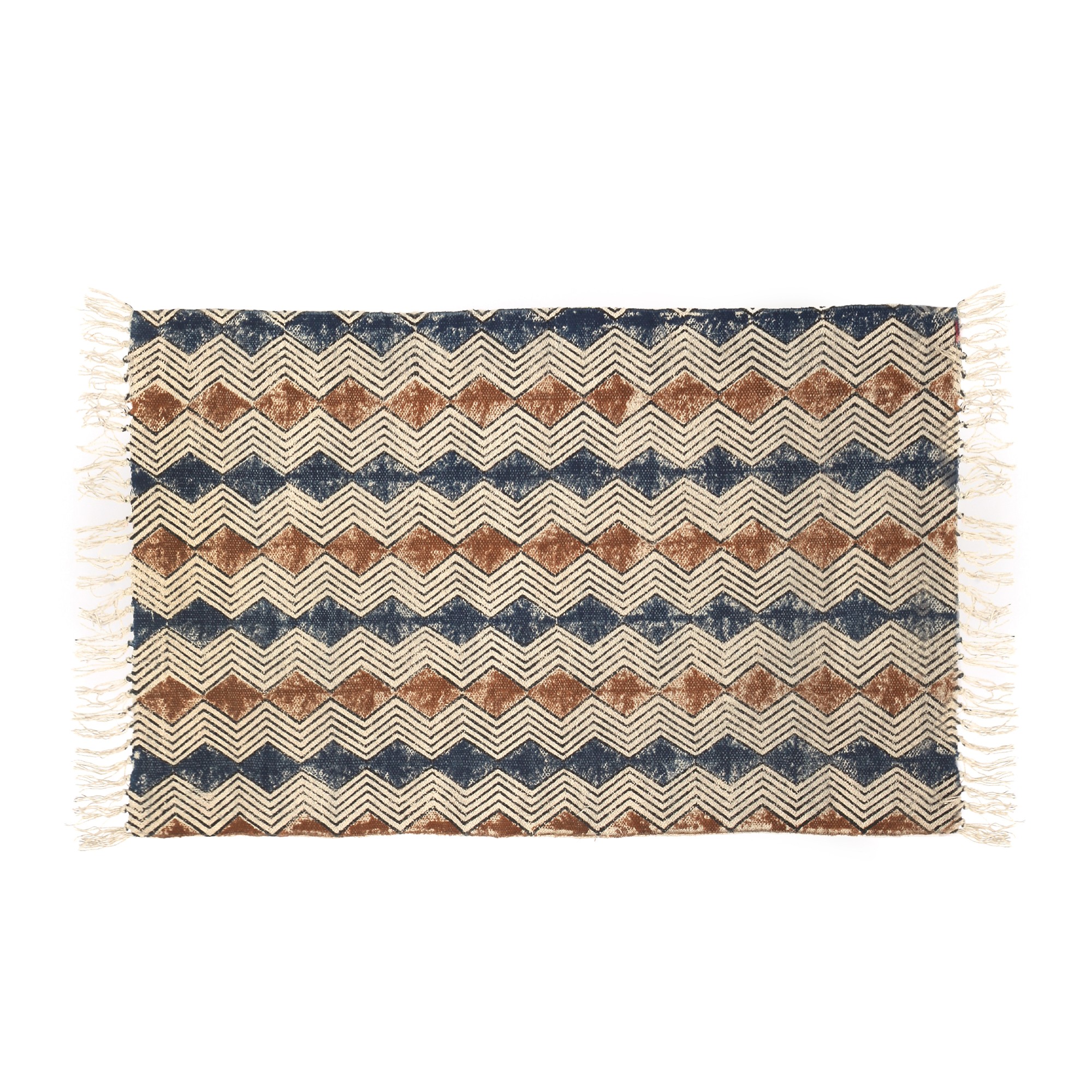 Mini-Rug 'Shiral', handbedruckt, T 60 cm, B 90 cm von fischer's lagerhaus