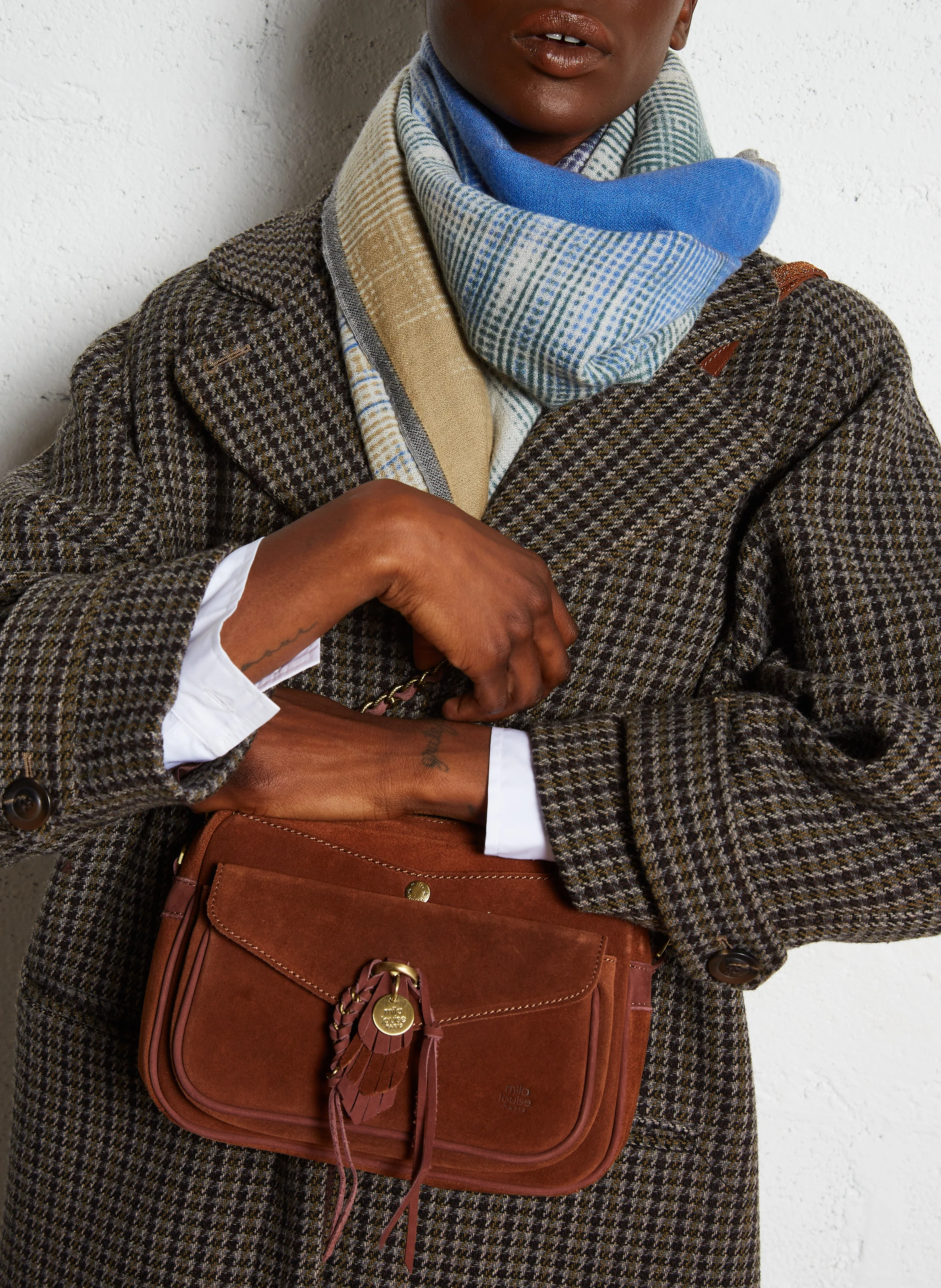 ORELIA - Sac trotter en cuir| Marron