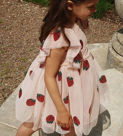 Konges Sløjd Kleid - Yvonne - Tüll - Strawberry