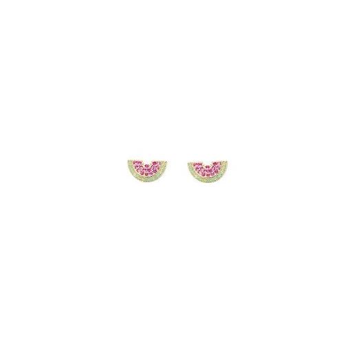 Pico Grapefruit Crystal Stud, Guld