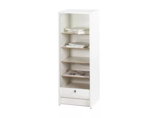 Classeur à Rideau Blanc 5 Niches Serrure 37,8 x 103,8 x 38,4 cm - Coloris: Londres 700