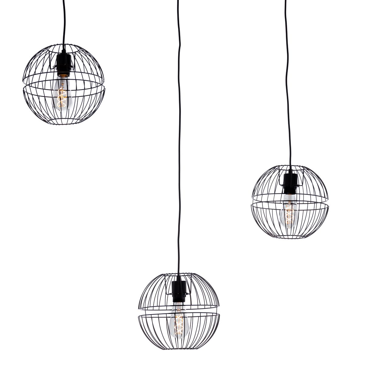 Moderne hanglamp zwart 3-lichts - Sphaera
