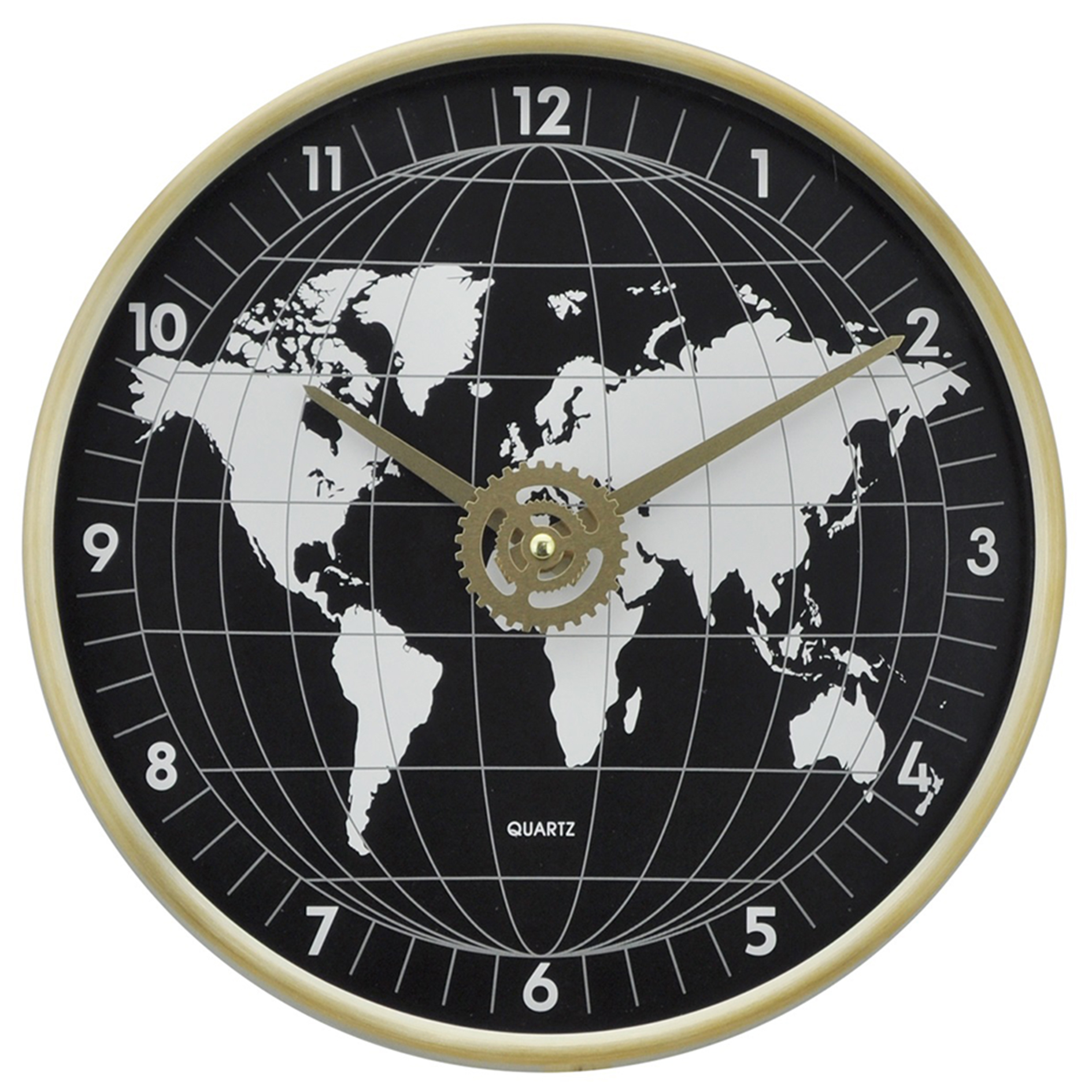 Wanduhr - schwarz oder weiß - goldener Rand - sortiert