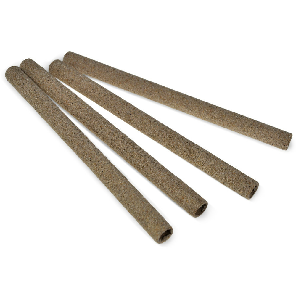 4 couvres-perchoirs sablés beige 4 pièces de 19 cm, pour oiseaux