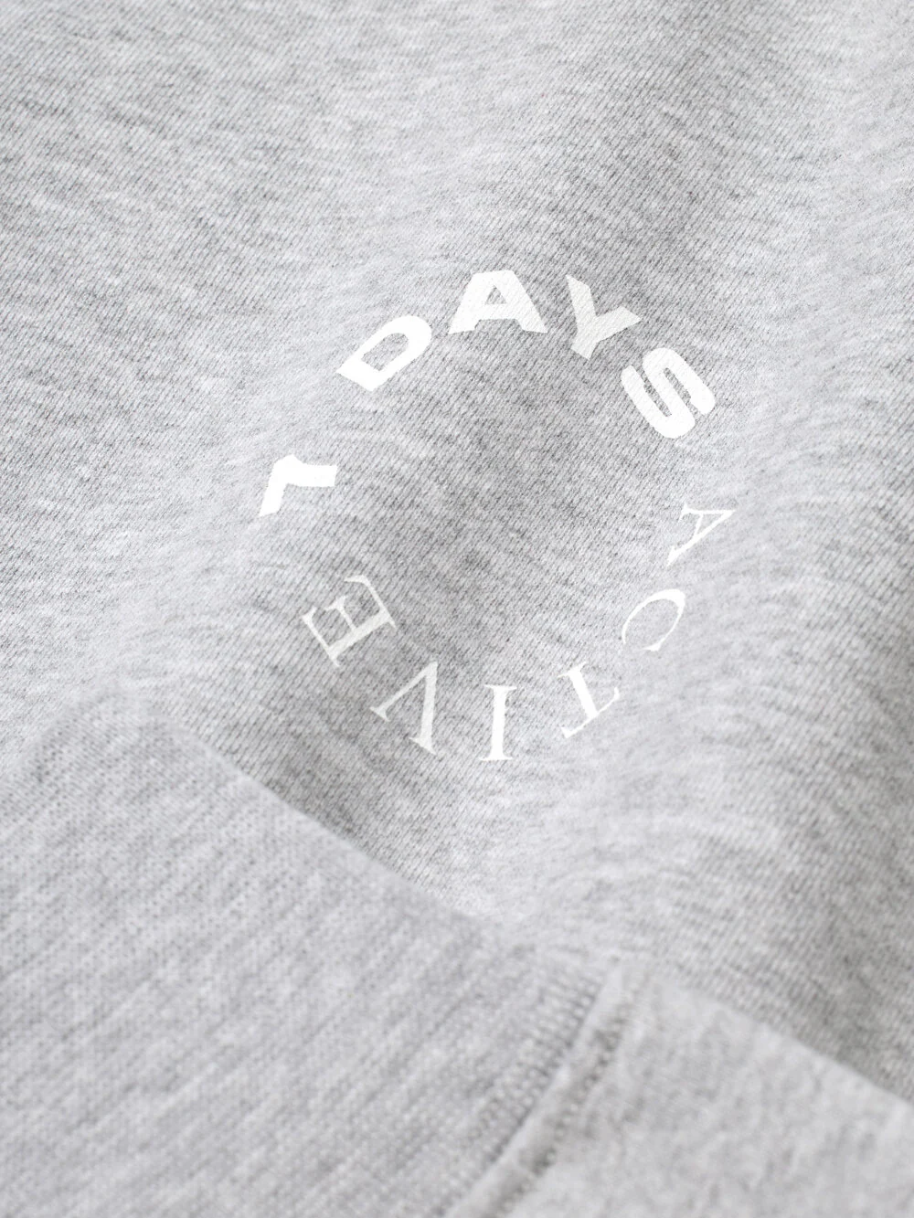 7 DAYS ACTIVE  Organic Crew Neck Sweatshirt - Heather Grey