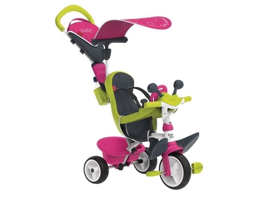 SMOBY - Tricycle baby driver plus rose