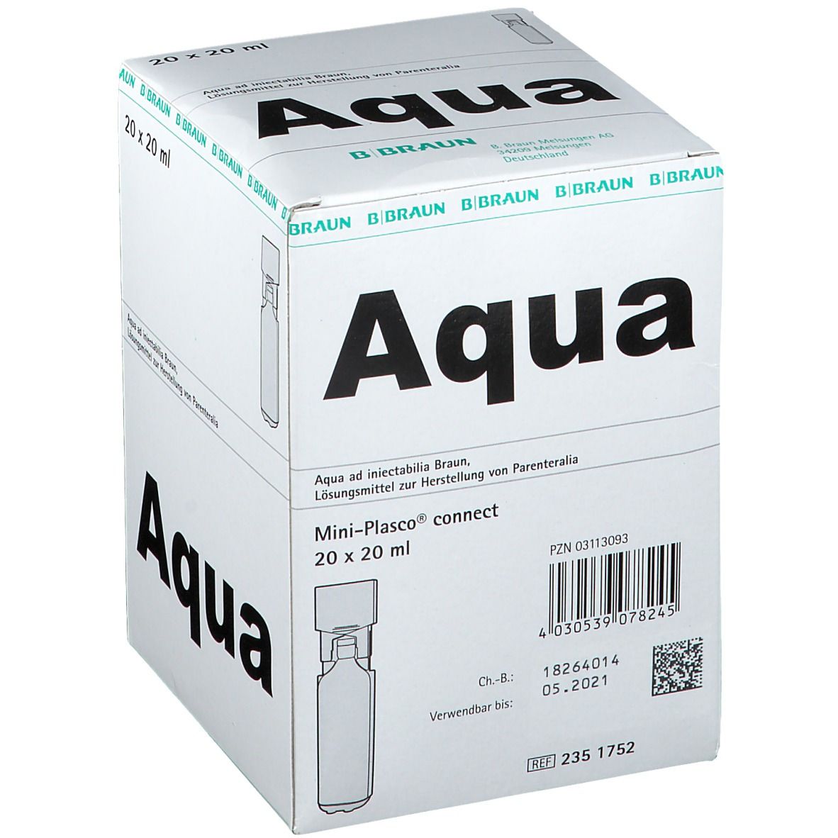 Aqua ad Injektabilia Mini-Plasco connect Ampullen