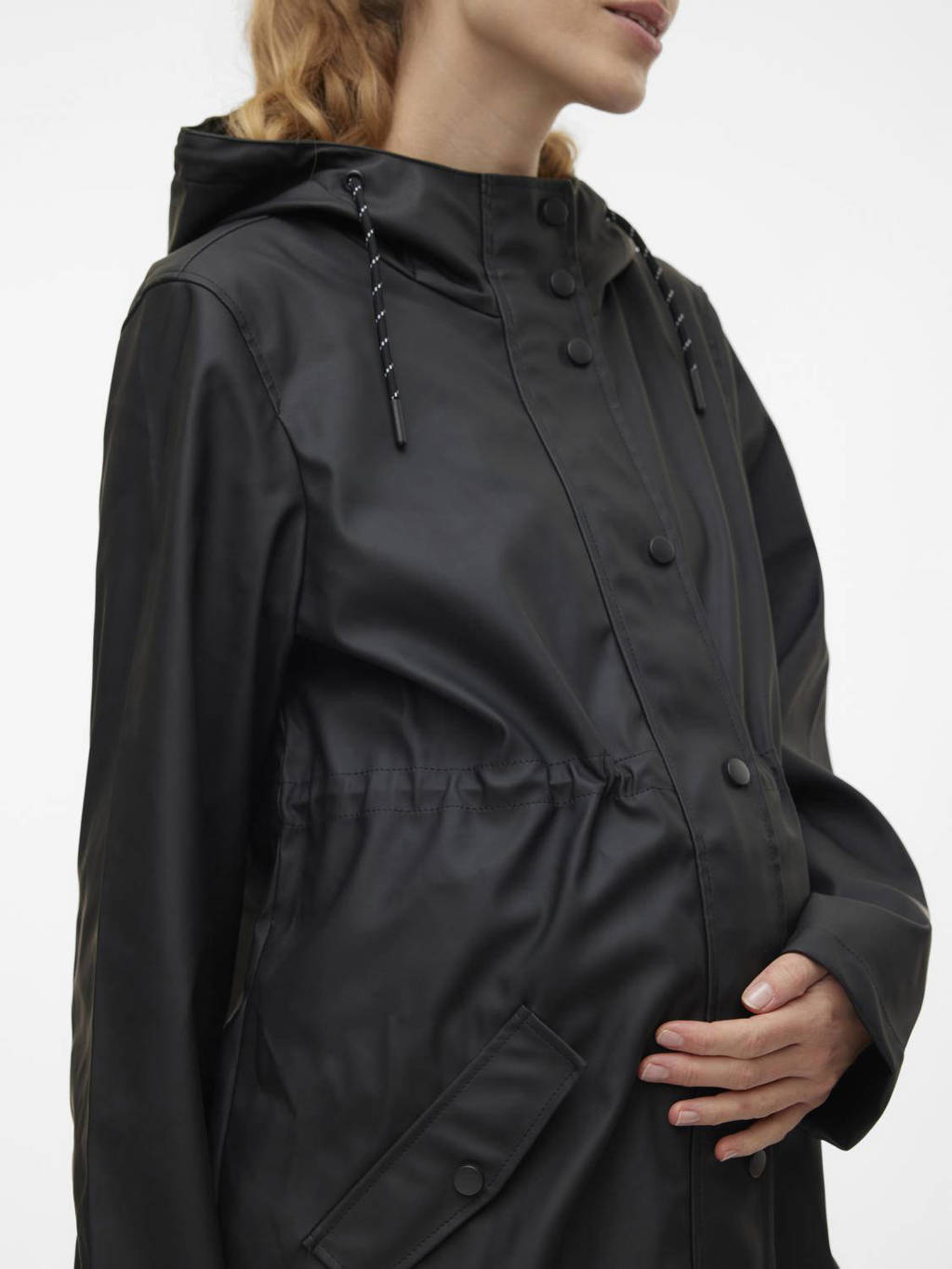 VERO MODA MATERNITY coated zwangerschapsjas VMMMALOU zwart