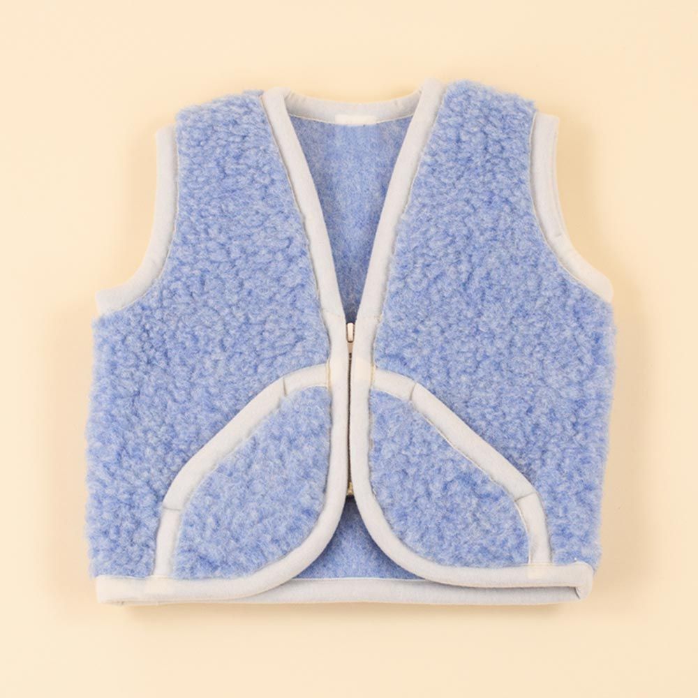 Moonrise kids wollen vestje met rits blauw