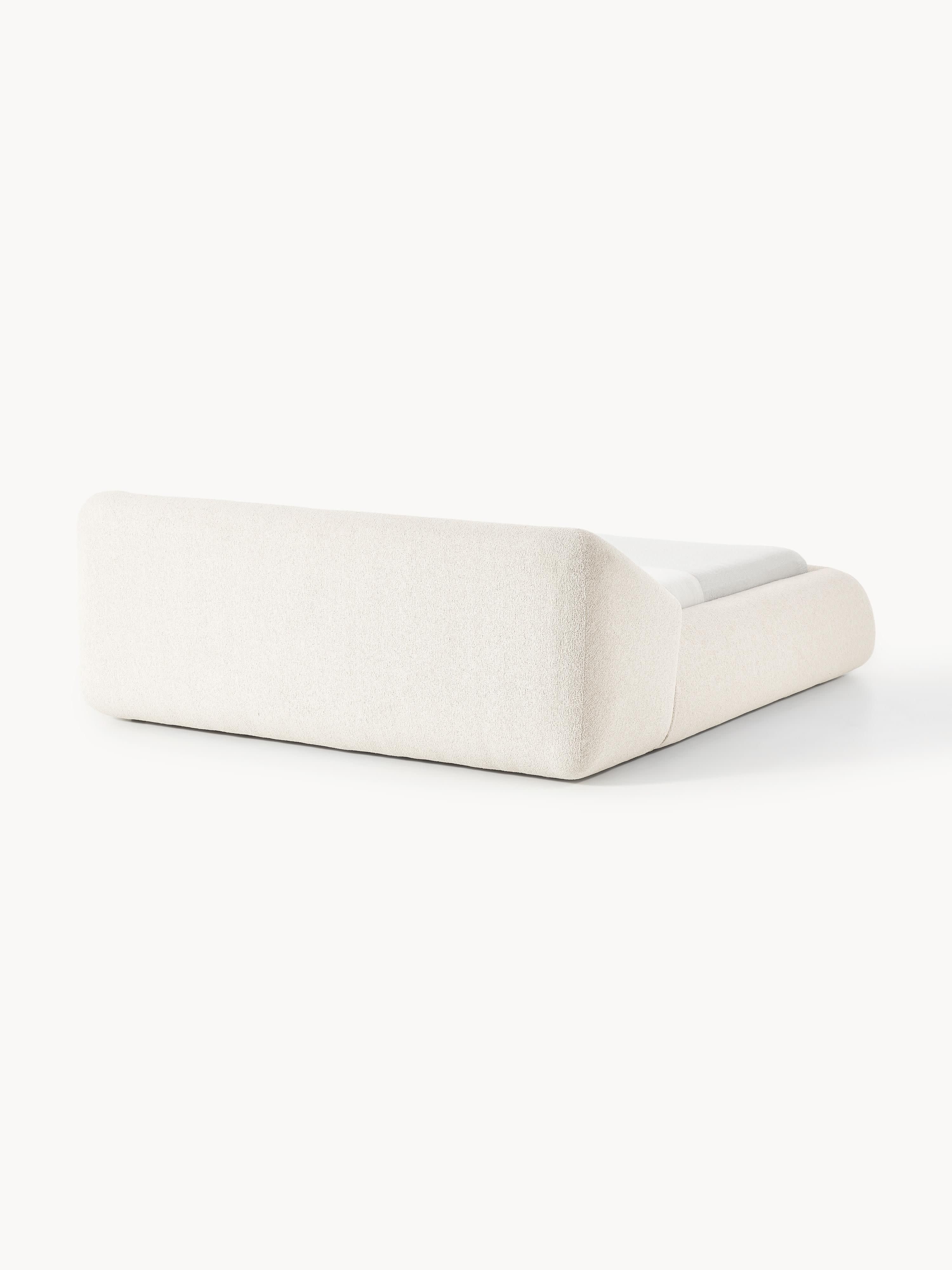 Gestoffeerd bouclé bed Sofia