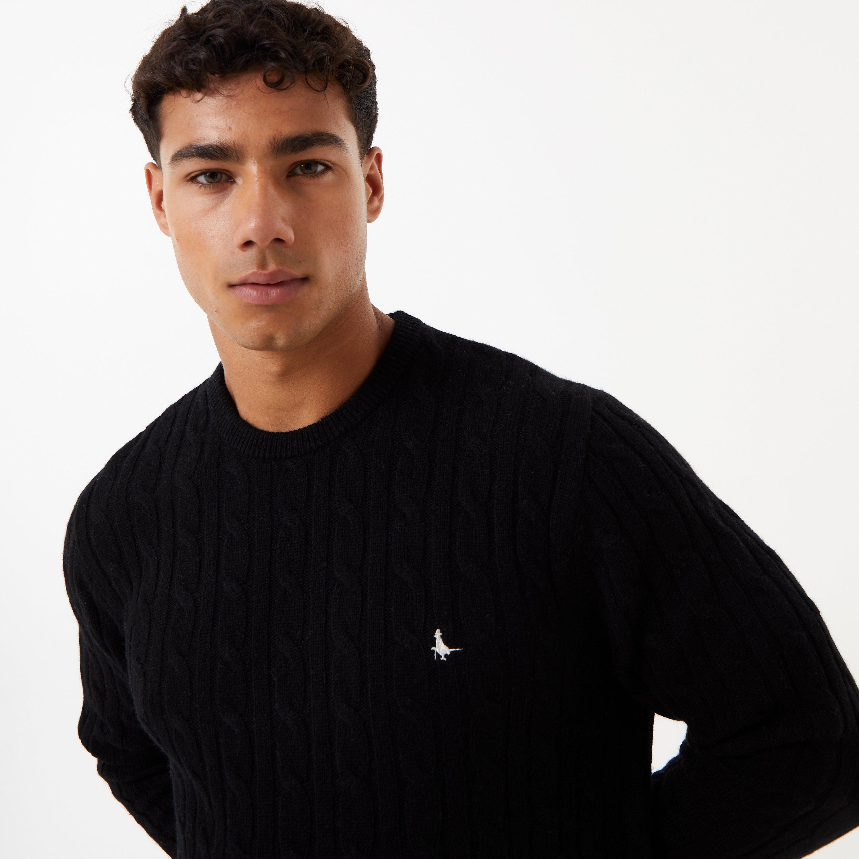 Jack Wills Marlow Merino Wool Blend Cable Knitted Jumper