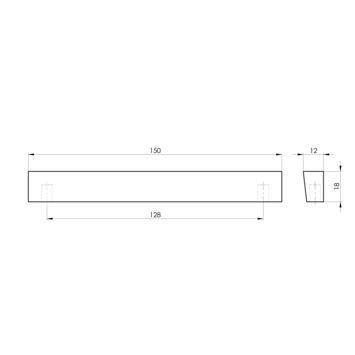 Greep Twan walnoot 150mm
