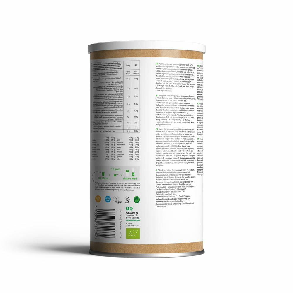 Purasana Vegan Protien Hennep Cacao400 gr