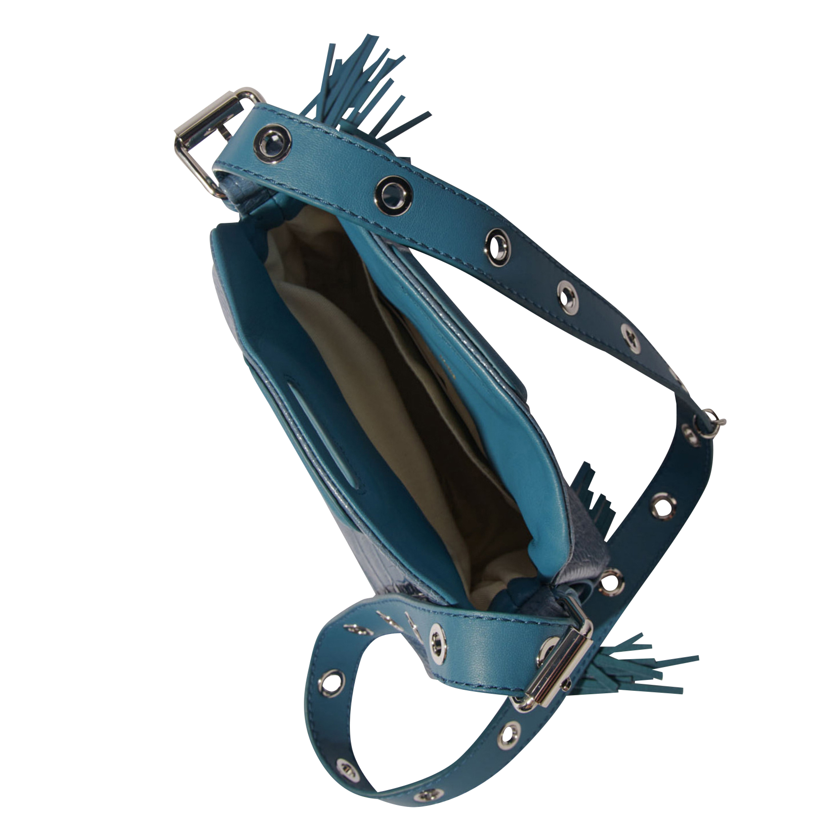 MISS M MINI - Sac bandoulière en cuir | Bleu