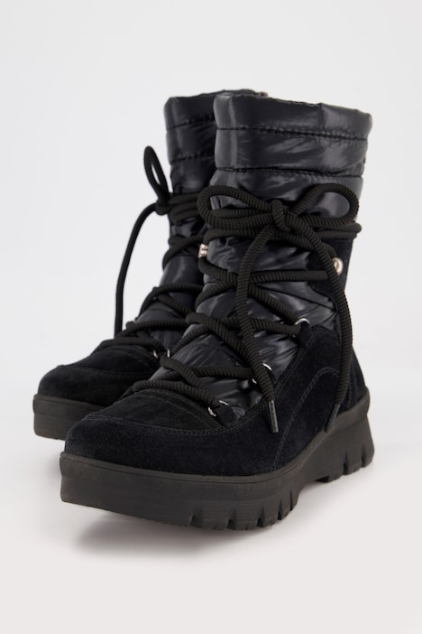 Leder-Boots, Jana Shoes, Bergsteiger-Optik, Weite H
