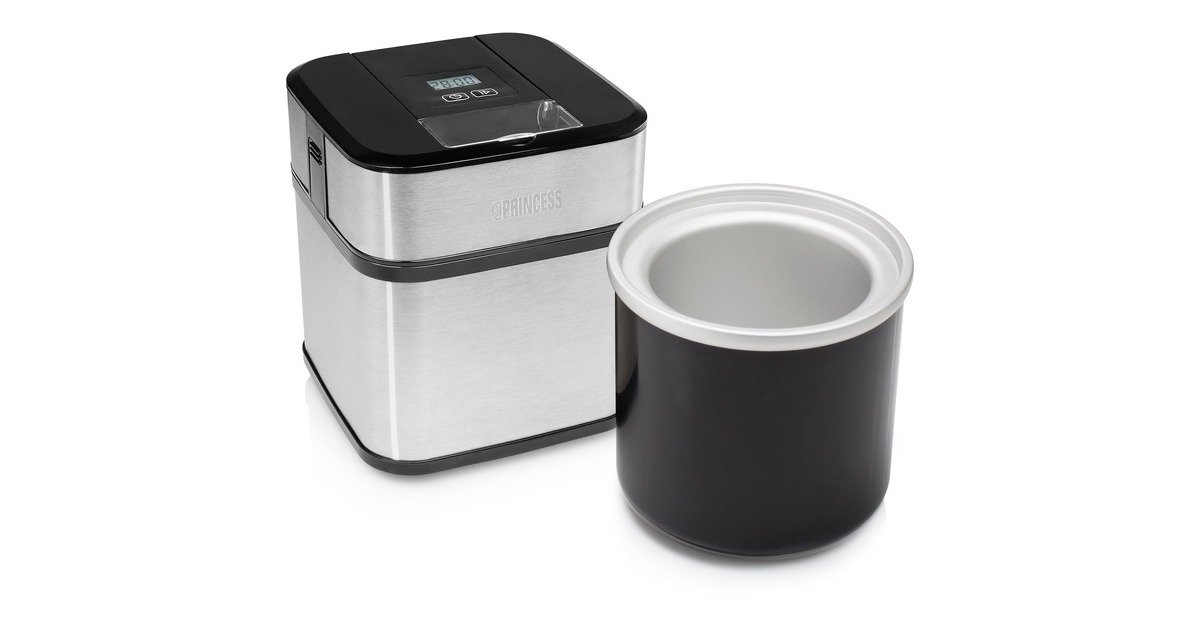 Princess282605 Ice Cream Maker ijsmachine  (Roestvrij staal/zwart, 1,5 liter)