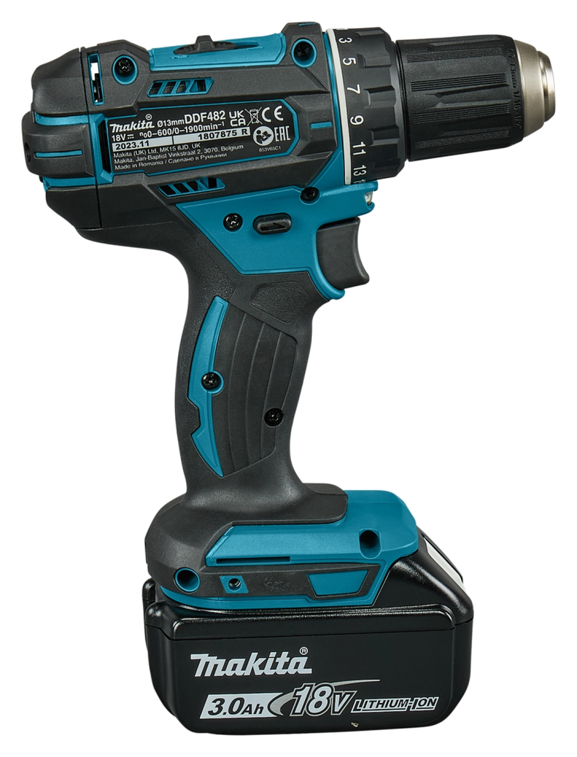 Makita DDF482SFE 18V Li-Ion accu boor-/schroefmachine set (2x 3.0Ah accu) in koffer