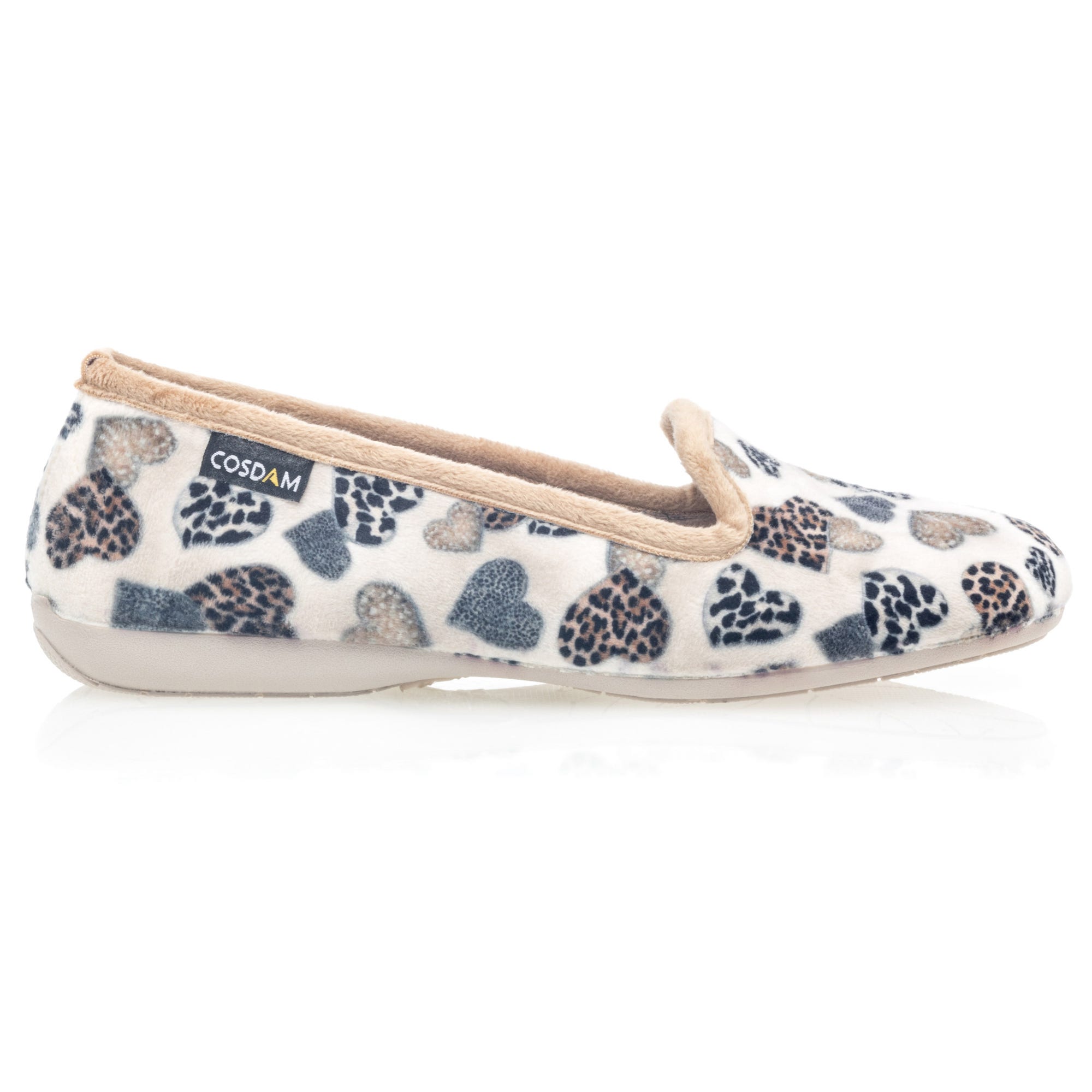 Pantoufles pieds sensibles Femme beige
