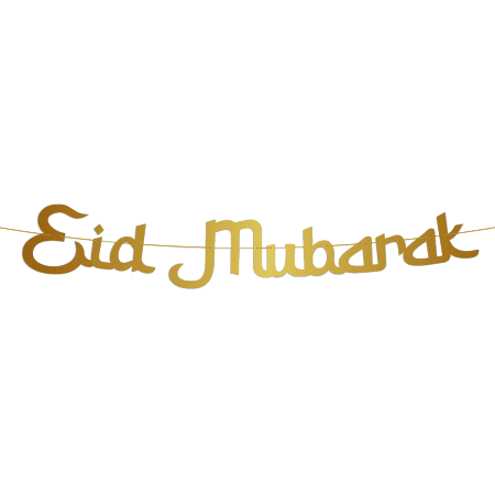 Ramadan Letterslinger Goud Eid Mubarak 2m