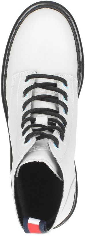Tommy Hilfiger Iridescent Eyelets Flat boot wit