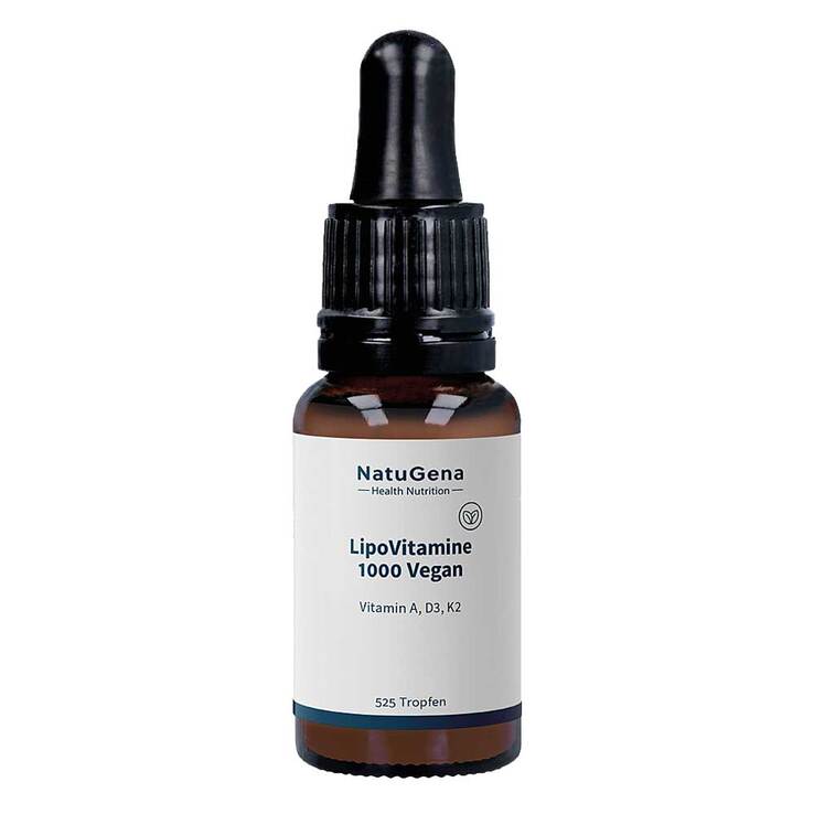 Lipovitamine 1000 vegan Vitamin D3 + A + K2 Tropfen, 15 ml