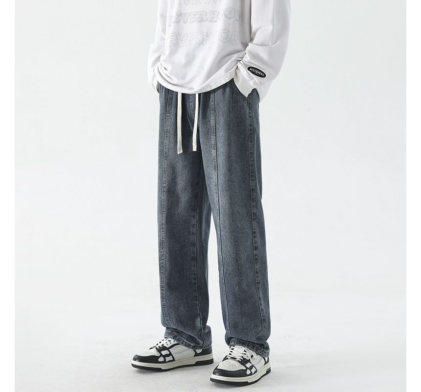 2DAWGS - Jeans met trekkoordtaille en rechte pijpen