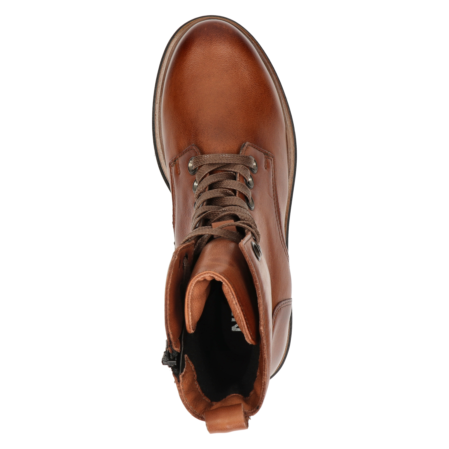 dames veterboot Nelson Cognac