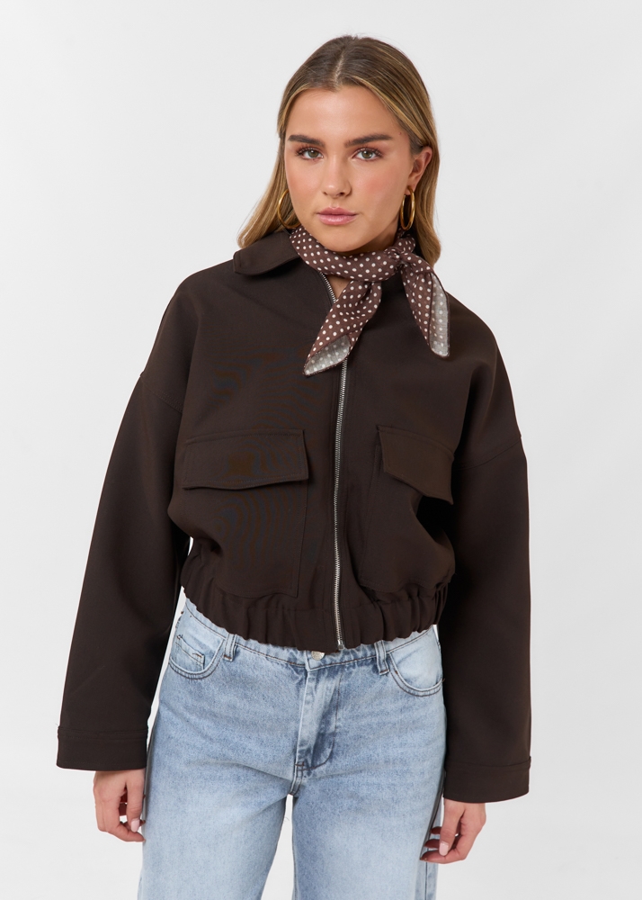 Lieke jacket choco bruin