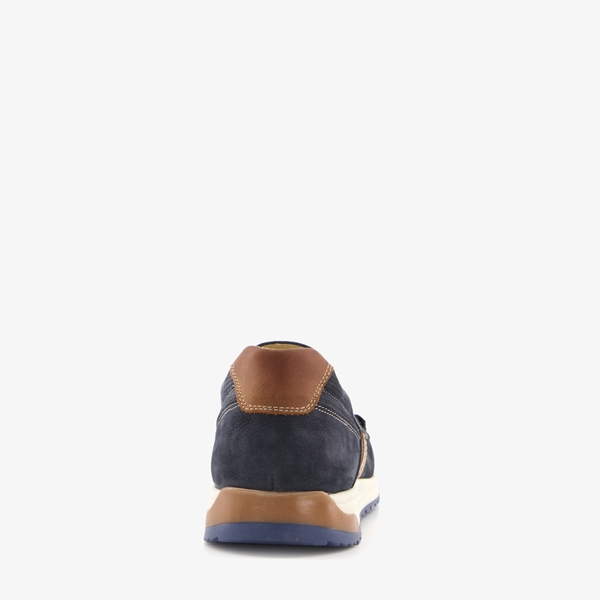 Van Beers leren heren instappers blauw