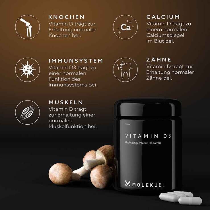 Molekuel Premium Vitamin D3-Formel, 120 St