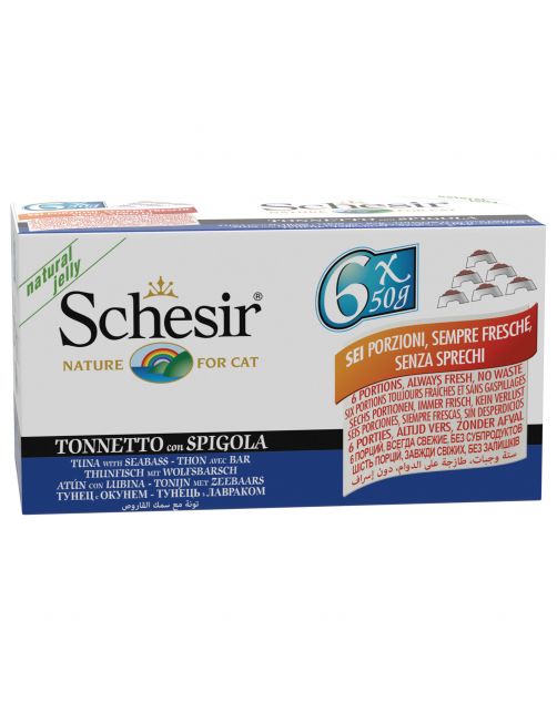 Schesir Kat Mp Blik Gelei 6x50 g - Kattenvoer