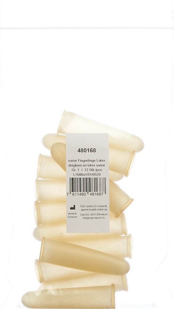 SANOR Fingerling Latex Gr1 gepudert leicht Btl 12 Stk