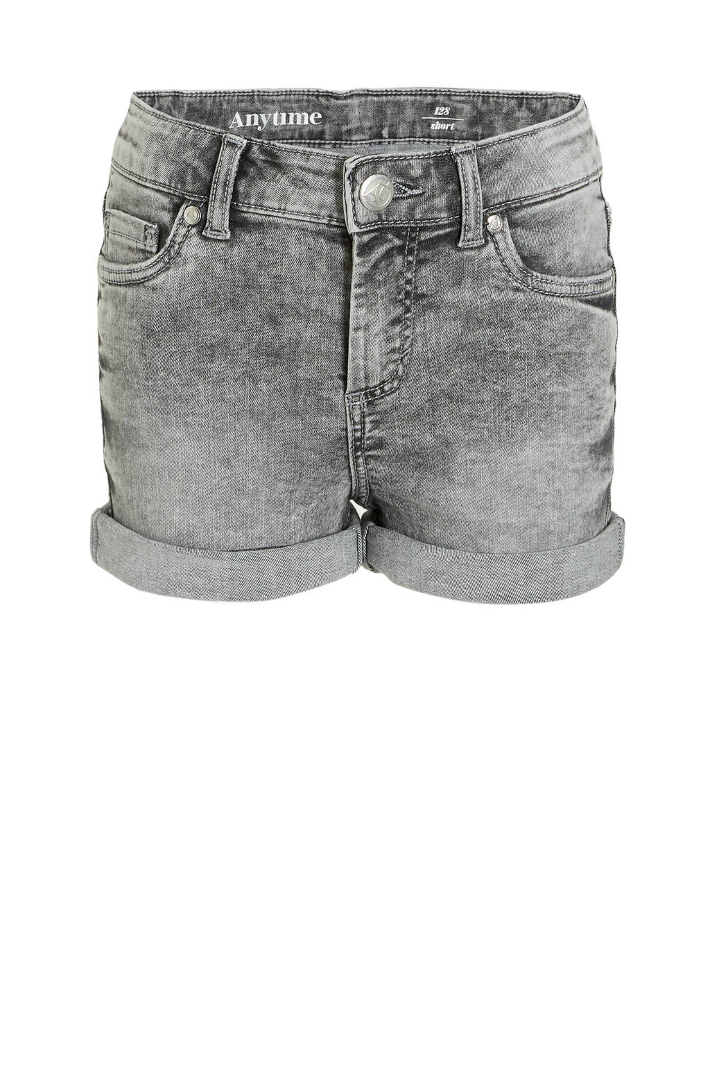 anytime denim short grijs