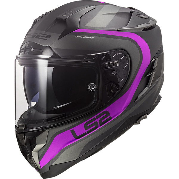LS2 - Casque FF327 Challenger Fusion Titanium / Rose