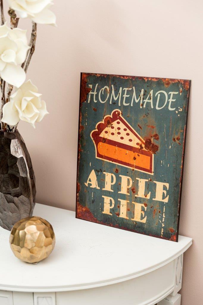 Metallschild - Apple pie - 40x30 cm