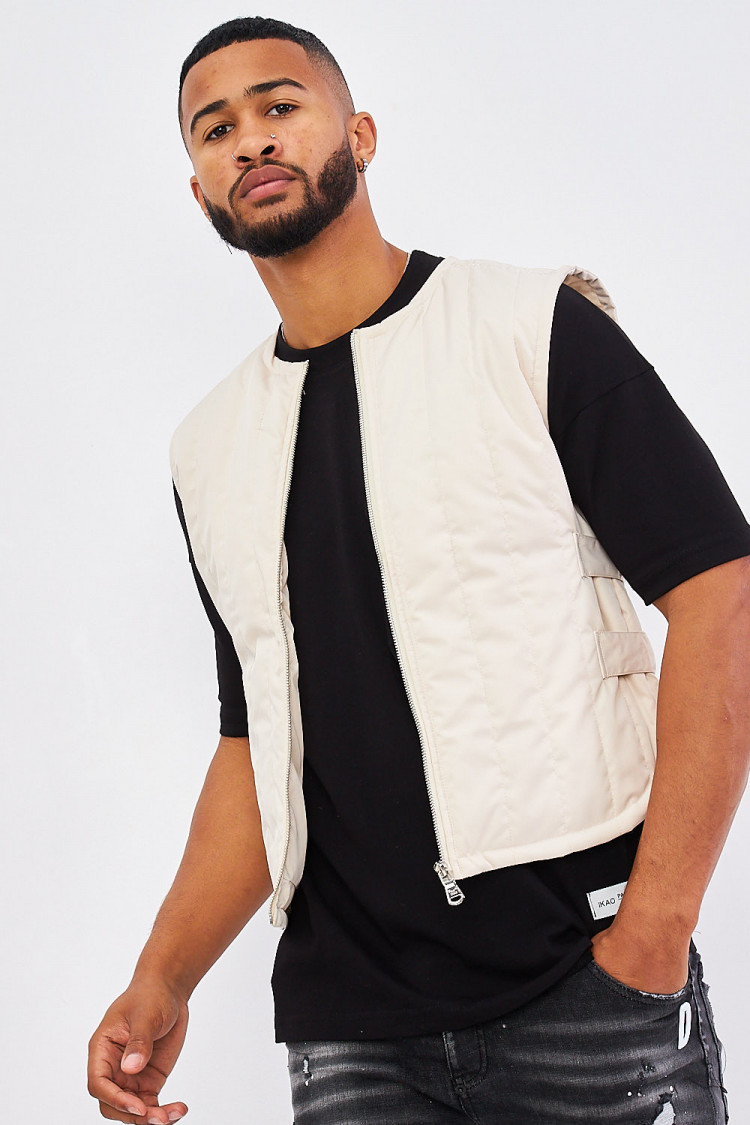 Gilet sans manches matelassé beige / Project X - 2130097