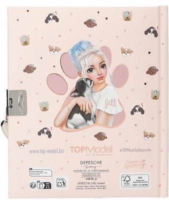 TOPModel Dagbok med Hjertelås DOGGY