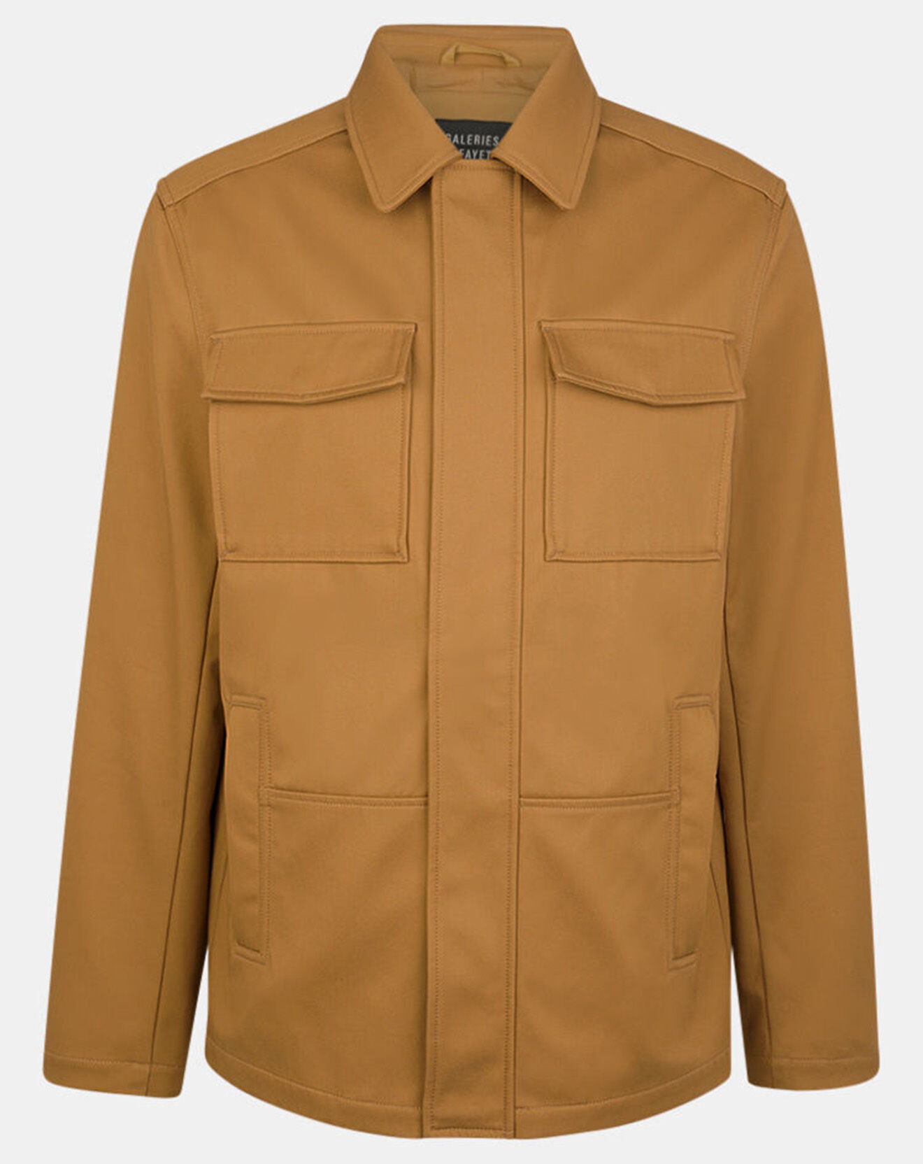 Galeries Lafayette Veste droite Lapocket camel