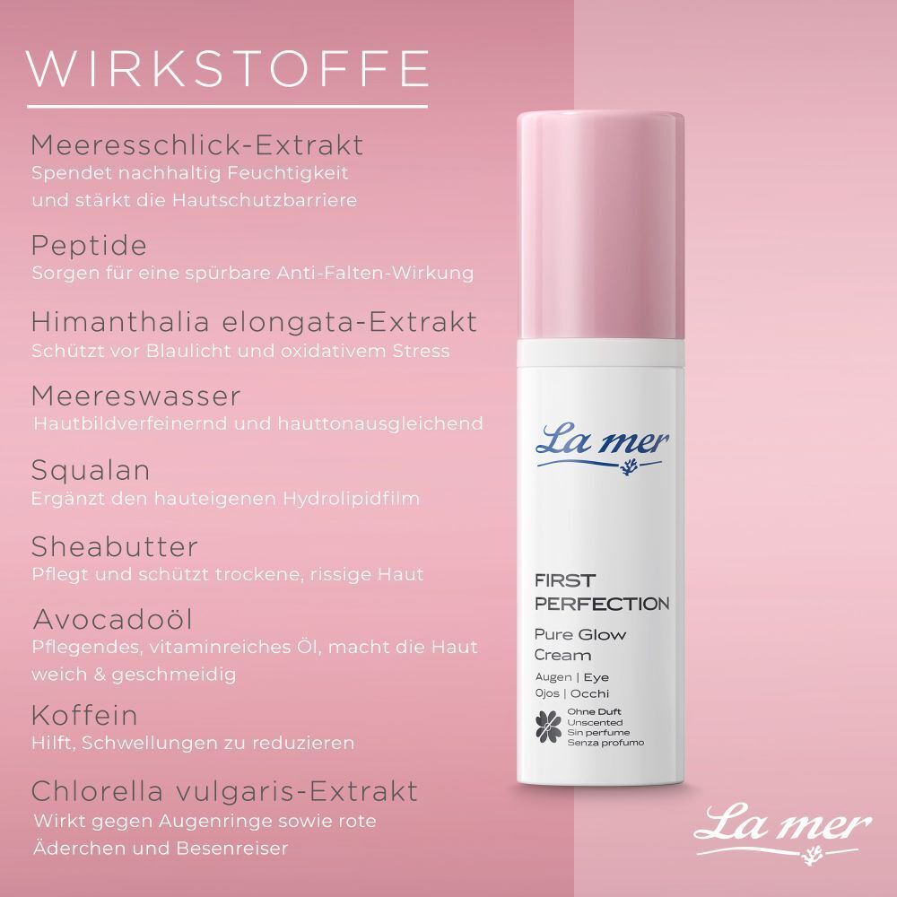 La mer First Perfection Pure Glow Cream Augencreme unparfümiert
