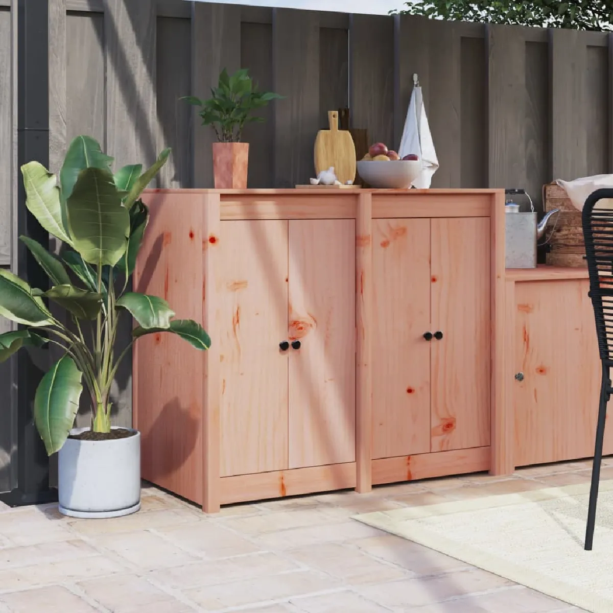 vidaXL Portes de Cuisine - Bois Douglas