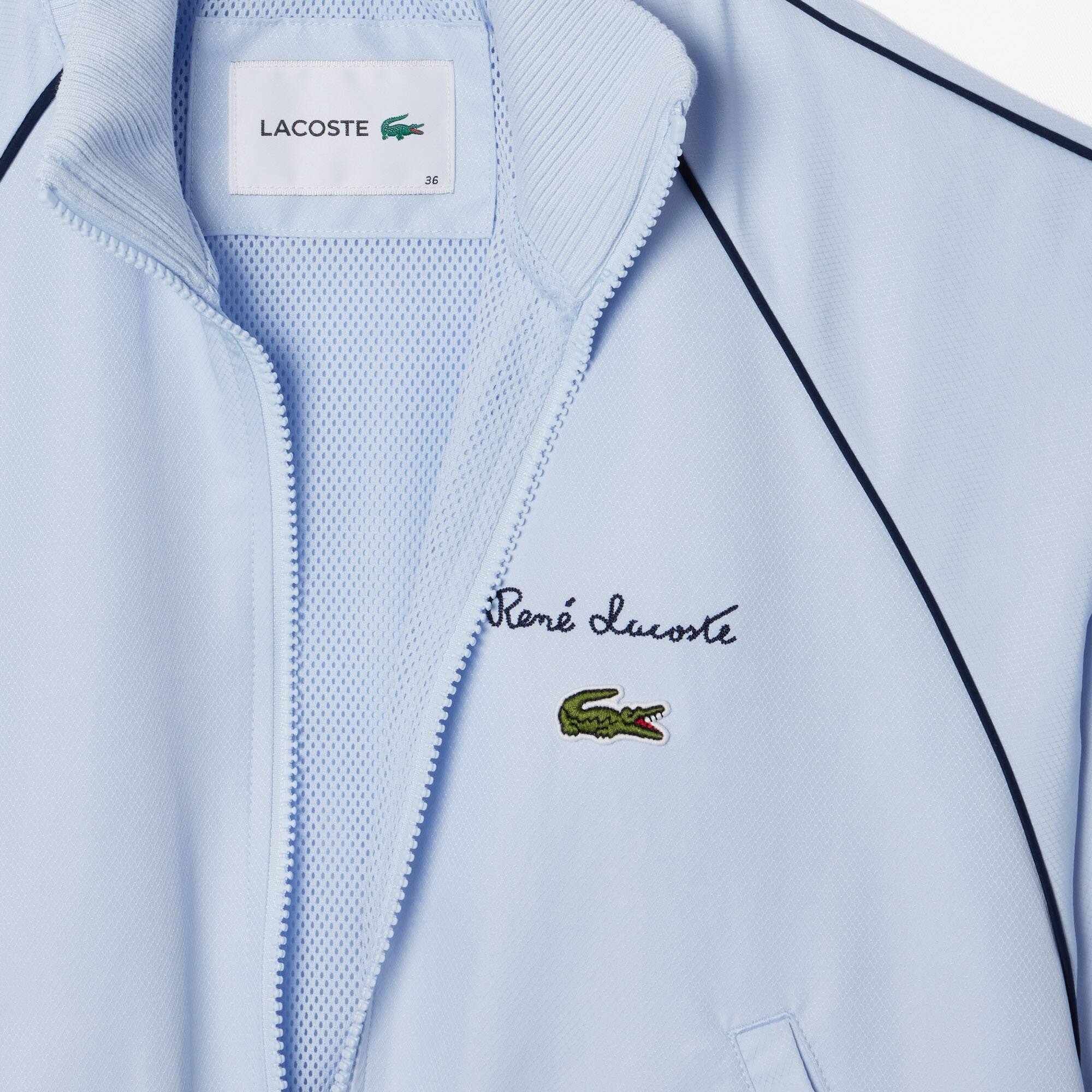 Trainingsjacke aus Diamant-Taft im lässigen Schnitt Jacken & Mäntel - Blau - Lacoste - Damen